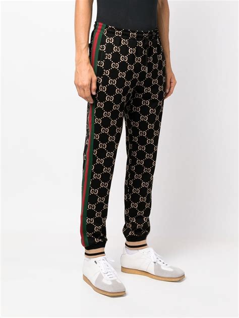 gucci tshirt and pants set|Gucci satin jacquard pants.